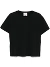 Semicouture Marina Classic Black Cotton T-shirt In Black