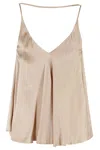 Semicouture Semi Couture Etienne Flared Satin Top In Cachi