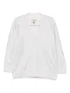 Semicouture Faustina V-neck Sweater In White