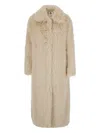 Semicouture Faux-fur Coat In Neutral