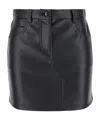 Semicouture Faux-leather Mini Skirt In Black