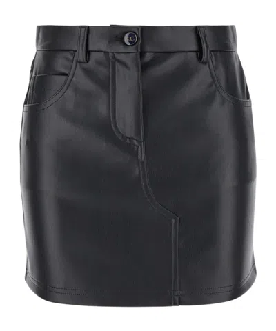SEMICOUTURE FAUX-LEATHER MINI SKIRT