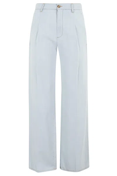 Semicouture Semi Couture Felipa Wide-leg Trousers In Sky