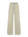 Semicouture Fernana Wide-leg Jeans In Light Denim In Neutral