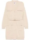 Semicouture Fine-knit Cardi-coat In Neutrals