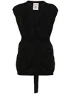Semicouture Fine Knit Vest In 黑色