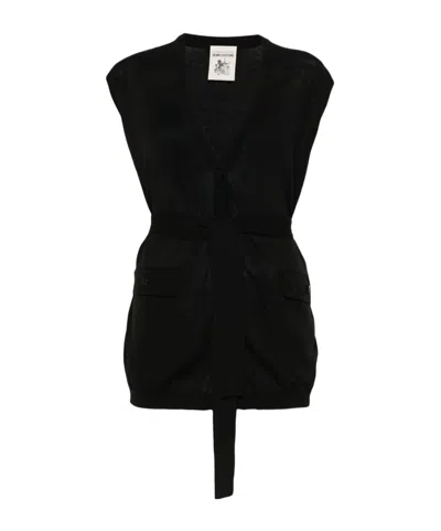 Semicouture Fine Knit Vest In 黑色