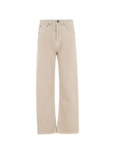 Semicouture Five-pocket Jeans In White
