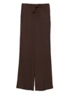 Semicouture Flared Trousers In Brown