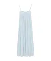 Semicouture Semi Couture Flowing Maxi Dress With Fitted Bodice And Spaghetti Straps