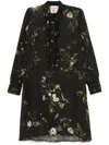 Semicouture Floral Midi Dress In Black