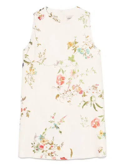 Semicouture Salvadora Linen Mini Dress In White