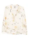 Semicouture Floral-pattern Top In Neutral