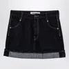 Semicouture Floriane Miniskirt In Dark Denim