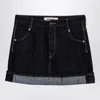 Semicouture Floriane Miniskirt In Dark Denim