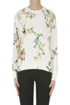 Semicouture Flower Print Pullover In White