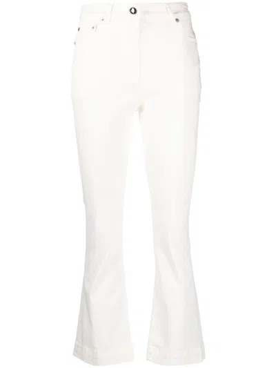 Semicouture Frederick Flared Cropped Jeans In White