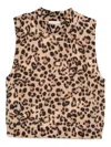 Semicouture Frederique Wool And Cashmere Vest In Animal Print