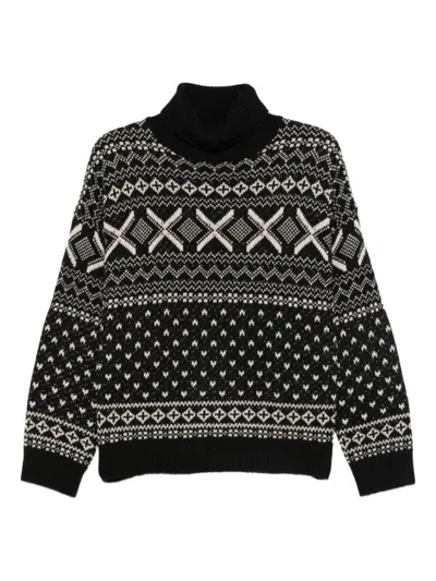 SEMICOUTURE GEOMETRIC PATTERNED SWEATER