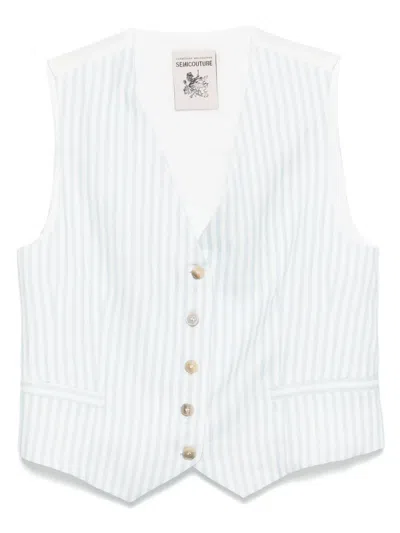 Semicouture Georgia Waistcoat In Blue