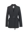 Semicouture 'gianna' Belted Blazer In Black