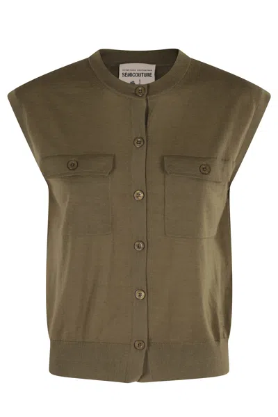 SEMICOUTURE GILET BRIGIDA
