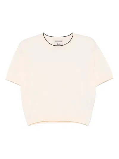 Semicouture Grace T-shirt In Beige