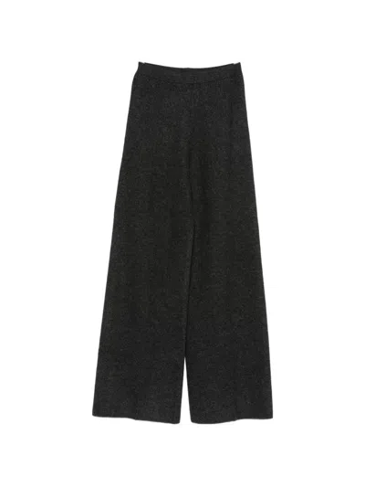 Semicouture Grace Wool Trousers In Grey