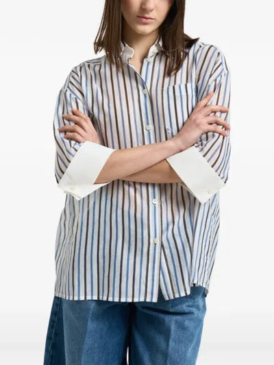 Semicouture Gracia Striped Shirt In White