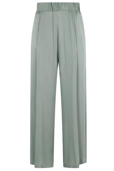Semicouture Green Jhonny Viscose-blend Tapered-leg Pants
