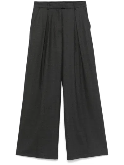 Semicouture Grey Jacob Trousers In Black