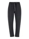 Semicouture Grey Pants With Elastic Waistband And Drawstring In Grey