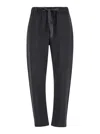 Semicouture Grey Pants With Elastic Waistband And Drawstring In Grey