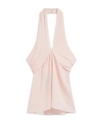 Semicouture Halter Neck Top In Pink
