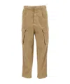 Semicouture Sand-colored Cargo Pants In Cotton Blend Woman In Green