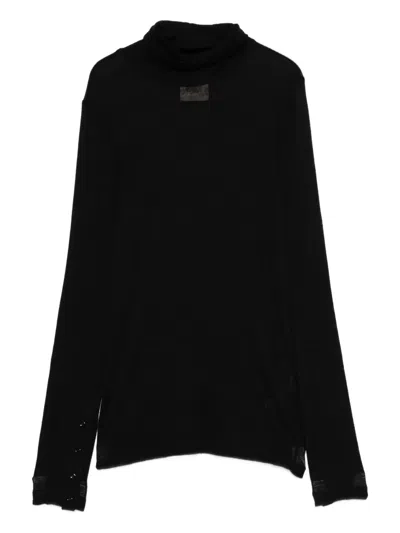 Semicouture High-neck Top In Black