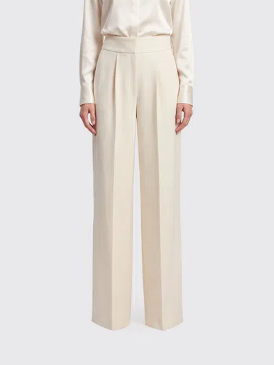 Semicouture High-waisted Wide-leg Trousers In Stretch Viscose Jersey In Neutral
