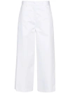 SEMICOUTURE SEMICOUTURE HOLLY WIDE LEG COTTON TROUSERS