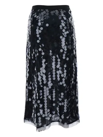 SEMICOUTURE IRIS SEQUIN-EMBELLISHED SKIRT