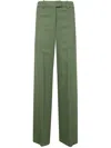 Semicouture Tailored Trousers With Pleats And Pockets In Green