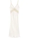 Semicouture Semi Couture Crochet Detail Long Dress In 中性色