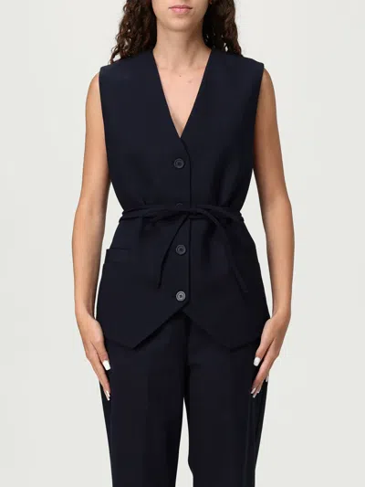 Semicouture Jacket  Woman Color Blue In Black