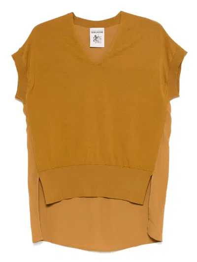 Semicouture Jasmine T-shirt In Brown