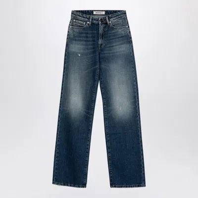 Semicouture Jennifer Washed Jeans In Blue