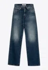 Semicouture Denim Trousers With Belt Loops In Blue