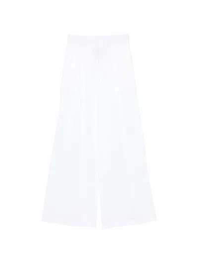 Semicouture Jhonny Cotton Trousers In White