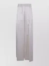 Semicouture Jhonny Wide Leg Trousers Side Pockets In White