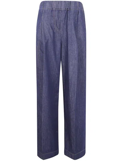 Semicouture "jimmy" Trousers Clothing In Blue