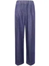 Semicouture Elastic-waistband Pocket Boyfriend Jeans In Blue