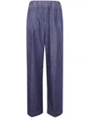 Semicouture Elastic-waistband Pocket Boyfriend Jeans In Blue